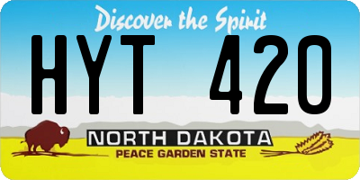 ND license plate HYT420