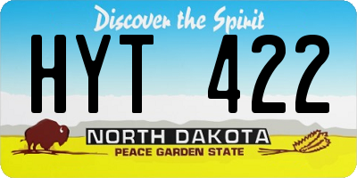 ND license plate HYT422