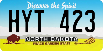 ND license plate HYT423