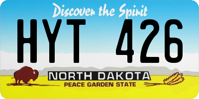 ND license plate HYT426