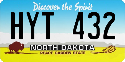 ND license plate HYT432