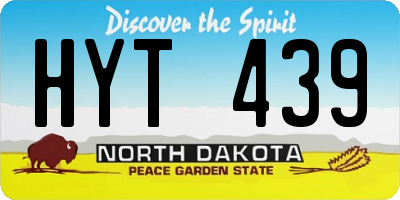ND license plate HYT439