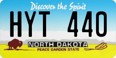 ND license plate HYT440