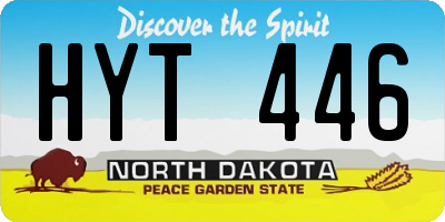 ND license plate HYT446