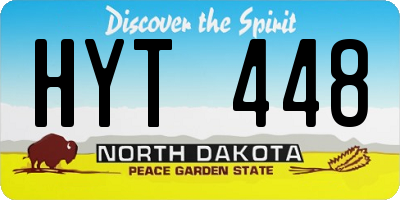 ND license plate HYT448