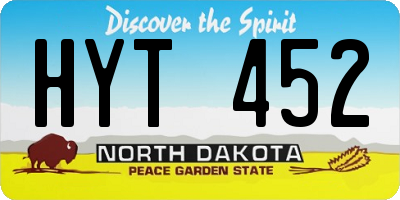 ND license plate HYT452