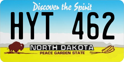 ND license plate HYT462