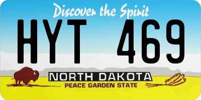 ND license plate HYT469