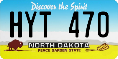 ND license plate HYT470