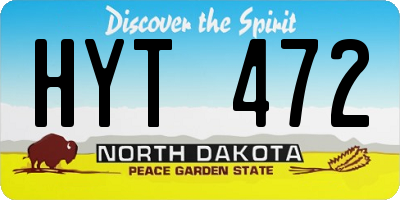 ND license plate HYT472