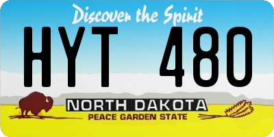 ND license plate HYT480