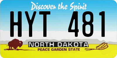 ND license plate HYT481