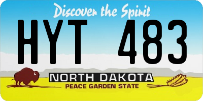ND license plate HYT483