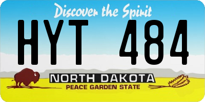 ND license plate HYT484