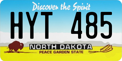 ND license plate HYT485