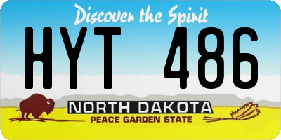 ND license plate HYT486
