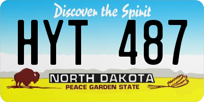 ND license plate HYT487