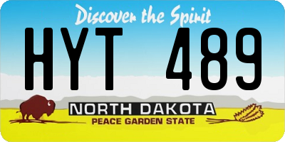 ND license plate HYT489