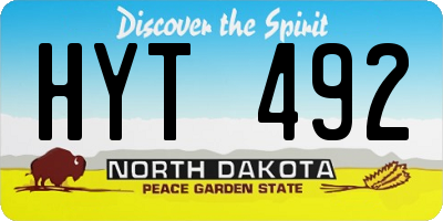 ND license plate HYT492