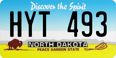 ND license plate HYT493