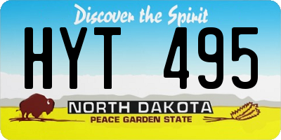 ND license plate HYT495