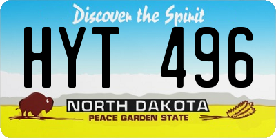 ND license plate HYT496