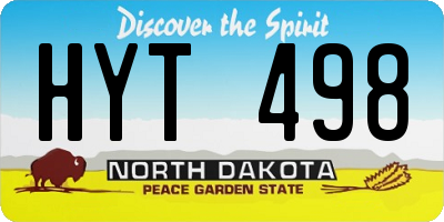 ND license plate HYT498