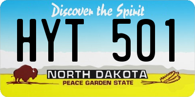 ND license plate HYT501