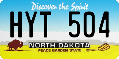 ND license plate HYT504