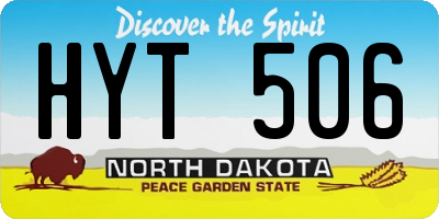 ND license plate HYT506