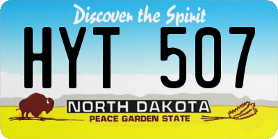 ND license plate HYT507