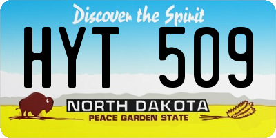 ND license plate HYT509