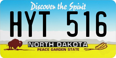 ND license plate HYT516