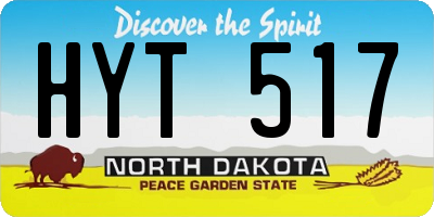 ND license plate HYT517
