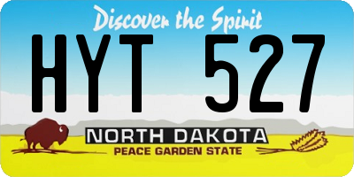 ND license plate HYT527