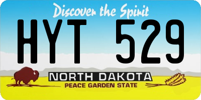 ND license plate HYT529