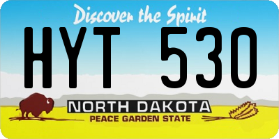 ND license plate HYT530