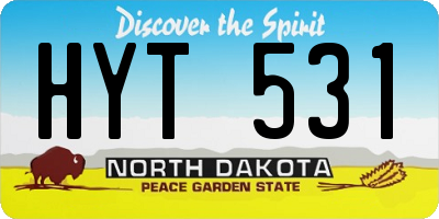 ND license plate HYT531