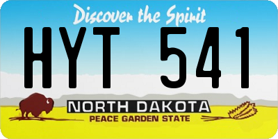 ND license plate HYT541