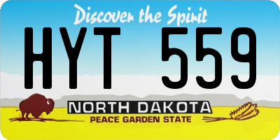 ND license plate HYT559