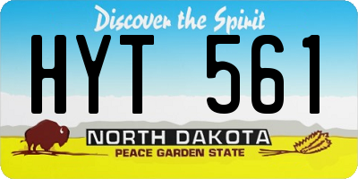 ND license plate HYT561