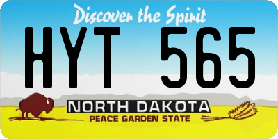 ND license plate HYT565