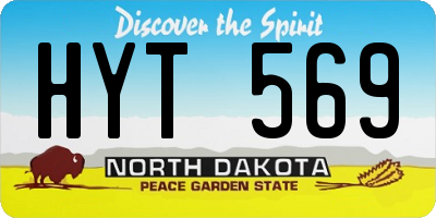 ND license plate HYT569