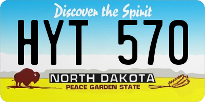 ND license plate HYT570