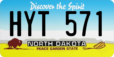 ND license plate HYT571