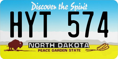 ND license plate HYT574