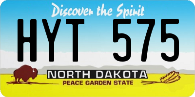 ND license plate HYT575
