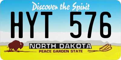 ND license plate HYT576