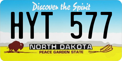 ND license plate HYT577