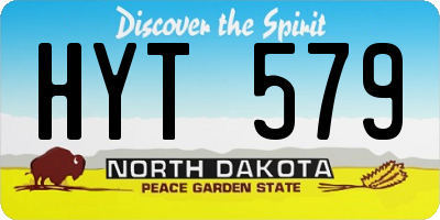 ND license plate HYT579